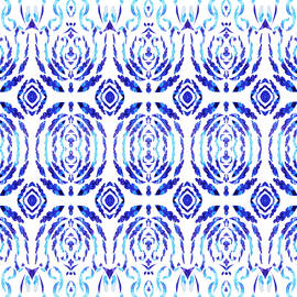 Whimsical Geometry In Blue  by Irina Sztukowski