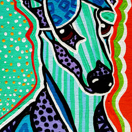 Willy Hound Whippet Greyhound Pharaoh Ibizan Jackie Carpenter Art by Jackie Carpenter