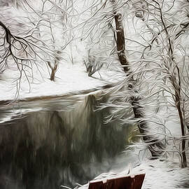 Winter Contemplation Watercolor Painting by Debra and Dave Vanderlaan