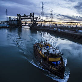 Yellow Tug Boat Approaching  by Sven Brogren