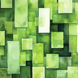 Abstract Green Geometric Pattern by Abstract Labs