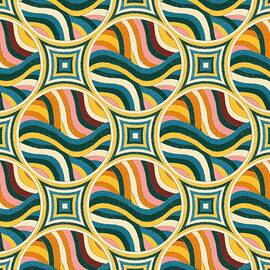 Abstract swirl repeat pattern by Philippine Bouchez