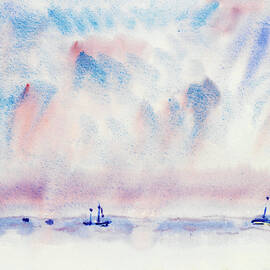 Bermuda Sky and Sea with Boats. by Charles Demuth