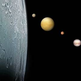 Celestial Bodies Angular Sizes by Science Photo Library