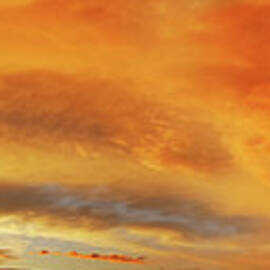 Clouds On Sky - Sunset Panorama by Konradlew