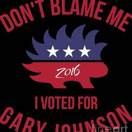 Dont Blame Me I Voted For Gary Johnson by Flippin Sweet Gear
