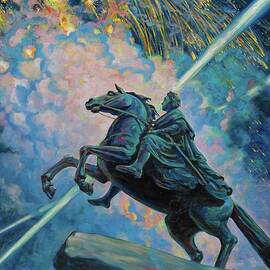 Fireworks. The Bronze Horseman