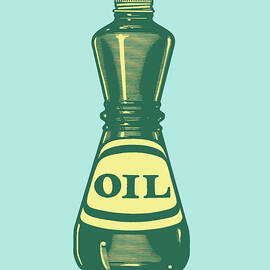 Illustration with bottle of cooking Oil by CSA Images