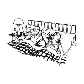 2900 Couple In Bed Illustrations RoyaltyFree Vector Graphics  Clip Art   iStock  Couple sleeping in bed Couple in bed feet Couple