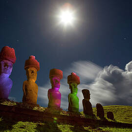 Moai Statues In Easter Island by Ivano Fusetti