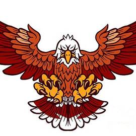 Open Winged Eagle Wildlife Fly Bird Feather by Mister Tee
