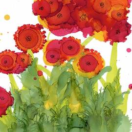 Poppy Whimsy Iv by Cheryl Baynes
