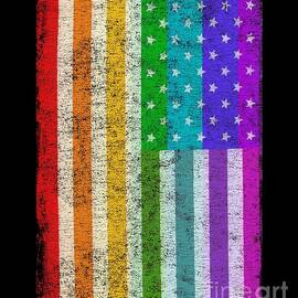 Rainbow Us Flag by Flippin Sweet Gear