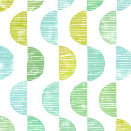 Semi Circle Block Print Ii by Grace Popp