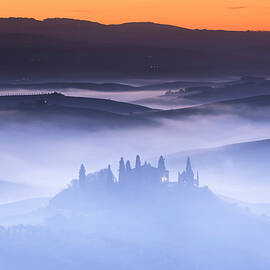 Tuscany, Orcia Valley At Dawn, Italy