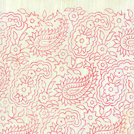 Weathered Patterns In Red Xi by June Erica Vess