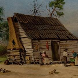 Cabin Scene by William Aiken Walker