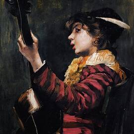 Young Boy Playing The Guitare