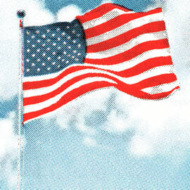 American flag by CSA Images