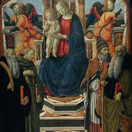 Madonna And Child Enthroned With Saints And Angels