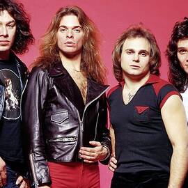 Photo Of Van Halen And Eddie Van Halen by Fin Costello