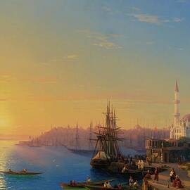 View Of Constantinople And The Bosphorus by Ivan Konstantinovich Aivazovsky