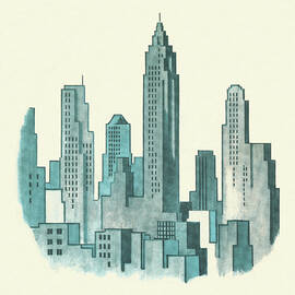 Free hand sketch of New York City skyline. Vector Scribble Stock Vector by  ©mail.hebstreit.com 100387766