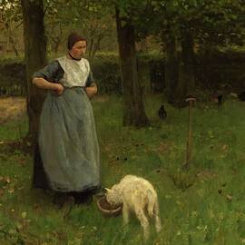 Woman From Laren With Lamb