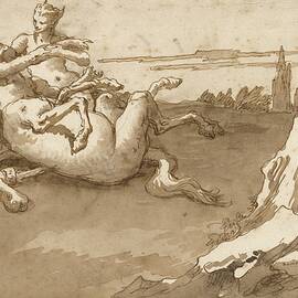 A Centaur And A Female Faun In A Landscape