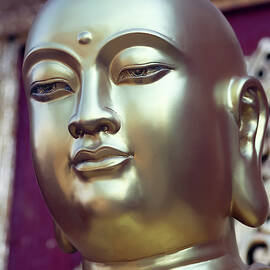 A Golden Budai, Wat Phra That Doi Kham Temple, Chiang Mai, Thail by Derrick Neill