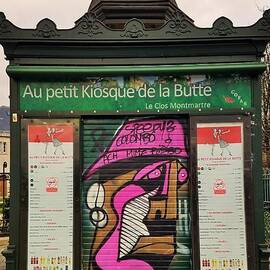 A Kiosk With Graffiti, Montmartre, Paris by Poet's Eye