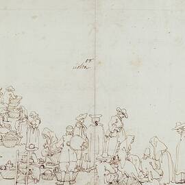 A Market Scene by Canaletto