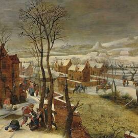A Village Landscape In Winter With The Massacre
