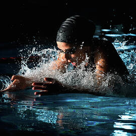 A Woman Swimming Breaststroke by Stanislaw Pytel