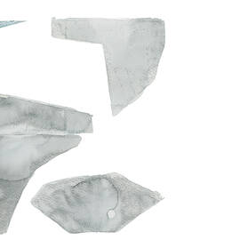 Abstract Delicate Grey Shapes On White Background 1 by cartissi