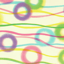 Abstract Pattern of Circles and Wavy Lines by CSA Images