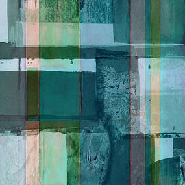 Abstract Shades of Blue and Neutral 1 by cartissi