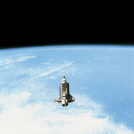 Aerial View Of The Space Shuttle In by Stockbyte