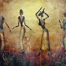 African Sahara Art Vintage Style 4 by Rafal Kulik