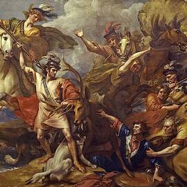 Alexander III of Scotland Rescued from the Fury of a Stag by the Intrepidity of Colin Fitzgerald   T by Celestial Images