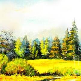 Alpine Spring Meadow and Forest by Hazel Holland