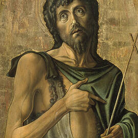 Alvise Vivarini -Venice, 1442/43-1503/5-. Saint John the Baptist -ca. 1475-. Tempera and oil on p...