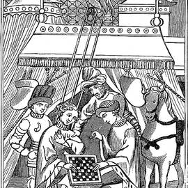 Ancient Chess Play, 14th Century, 1833 by Print Collector