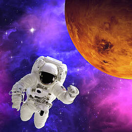 Astronaut in Outer Space 01 by Matthias Hauser