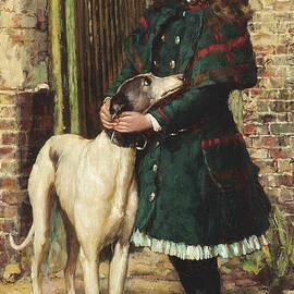 At the garden gate, 1887 by Briton Riviere