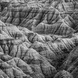 Badlands Black and White by Steven Bateson