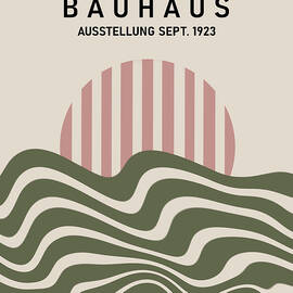 Bauhaus Monstera Green and Pink by Sannel Larson