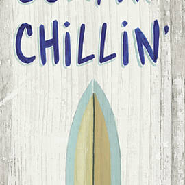 Beach Time Iv One Surfboard by James Wiens