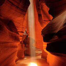 Beam In The Famous Upper Antelope Canyon by Wolfgang steiner
