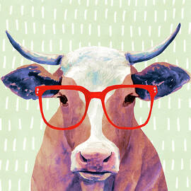 Bespectacled Bovine I by Victoria Borges